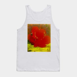 Abstract in Nature Red Rose Tank Top